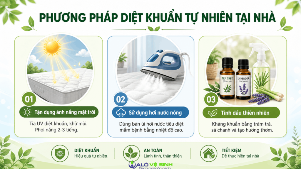Cách Diệt Khuẩn Nệm Không Cần Hóa Chất, An Toàn Cho Cả Nhà 1 Phương pháp diệt khuẩn nệm tại nhà